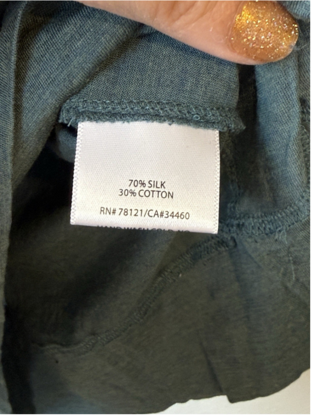 Eileen Fisher Silk Cotton Blend Blouse 3/4 Dolman Sleeve Comfort Classy Minimal - Picture 3 of 5